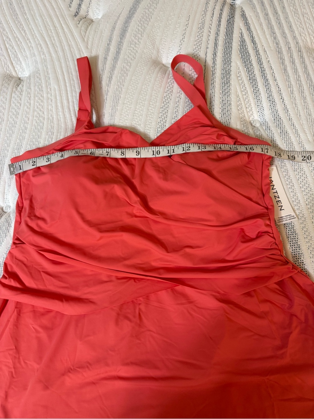 Jantzen Womens Size 18 Coral Tummy Control 2 Piece Swimsuit Tankini Bathing Suit - Picture 8 of 10